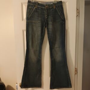 GAP Women's Flare Jeans in Dark Blue